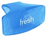 A Picture of product 965-654 Fresh Products Eco Bowl Clip Deodorizer. 4 X 2 X 2 in. Blue. Cotton Blossom scent. 12 Clips/Box, 72 Clips/Case