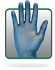 A Picture of product STZ-GVDLMD1BL Powdered Vinyl Gloves. Size Medium. Blue. 1000 count.