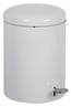 A Picture of product 965-834 Step-On Trash Receptacle With Plastic Liner. 11 X 16 in. 4 gal. White.