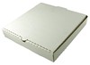 A Picture of product 174-307 Pizza Box.  10" x 10" x 2".  Plain White. B-Flute.  White outside/Kraft inside.