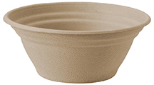 World Centric Fiber Burrito Bowls, 24 oz, 8 Diameter x 1.6h, Natural, 400/Carton