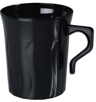 Flairware Coffee Mug. 8 oz. Black. 8 cups/bag, 36 bags/carton.