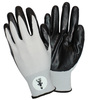 A Picture of product 965-945 Nitrile Coated Knit Gloves. Size Large. Black/Gray. 12 pair.