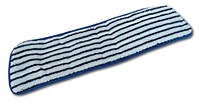 Microfiber Flat Finish Mop 18" Blue/White  ** MUST ORDER IN QTY OF 12 EACH **