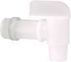 A Picture of product 570-114 Drum Faucet.  3/4" IPS Size for Standard Drum Openings.  Polyethylene Material.  White Color.  Not Recommended for Solvents.