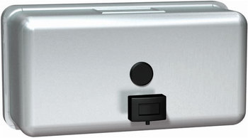 American Specialties Horizontal Bulk Soap Dispenser 40oz Capacity Stainless Steel