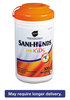 A Picture of product 966-337 Sani Hands for Kids Hands Instant Sanitizing Wipes for Kids, 5 x 7 1/2, White, 300/Pk, 6 Pks/Ct
