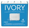 A Picture of product 966-782 Ivory® Bar Soap, Original Scent, 4 oz, 4/Pack, 18 Packs/Case