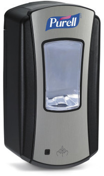 PURELL® LTX-12™ Dispenser.  Brushed Chrome with Black Finish.  Uses 1,200 mL LTX™ Refills.