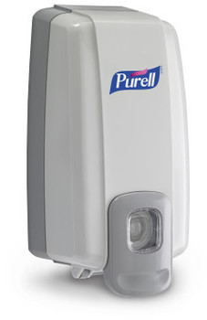 PURELL® NXT® SPACE SAVER™ Push-Style Dispenser for PURELL® Gel Hand Sanitizer. 1,000 mL. Dove Gray.