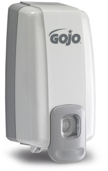 GOJO® NXT® SPACE SAVER™ Push-Style Dispenser for GOJO® Lotion Soap, Shower Soap or Lotion. 1,000 mL. 3.88 X 5.0 X 10.0 in. Dove Gray.