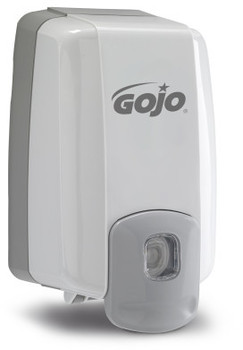 GOJO® NXT® MAXIMUM CAPACITY™ Push-Style Dispenser for GOJO® Lotion Soap or Shower Soap. 2,000 mL. Dove Gray