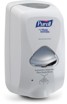 PURELL® TFX™ Touch-Free Dispenser for PURELL® Hand Sanitizer. 1,200 mL. 10.58 X 4.09 X 6.0 in. Dove Gray. 12 dispensers/case.