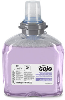 GOJO® Premium Foam Handwash with Skin Conditioners Refills for GOJO® TFX™ Dispensers. 1200 mL. Cranberry scent. 2/case.