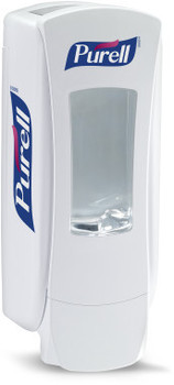 PURELL® ADX-12™ Push-Style Dispenser for PURELL® Hand Sanitizer. 1250 mL. 3.97 X 11.86 X 4.64 in. White.
