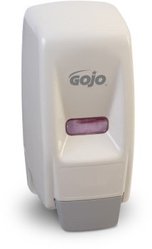 GOJO® 800 Series Bag-in-Box Push-Style Dispenser for GOJO® Lotion Soap. 5.12 X 5.69 X 11.06 in. White.