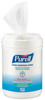 A Picture of product 968-149 PURELL® Alcohol Formulation Sanitizing Wipes,  Alcohol Formulation, 6 x 7, White, 175 Wipes/Canister, 6 Canisters/Case