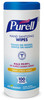 A Picture of product GOJ-9111 PURELL® Sanitizing Wipes, Cloth, 5.75" x 7", 100/Canister, 12 Canisters/Case.