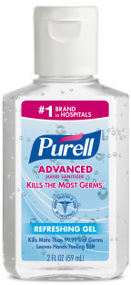 PURELL® Advanced Instant Hand Sanitizer,  2oz, Squeeze Bottle, 24/Carton