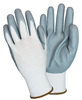 A Picture of product 963-034 Foam Nitrile Coated Knit Gloves. Size Extra Large. Gray/White. 12 pair.