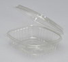 A Picture of product 217-805 Clear Hinged Deli Container with High Dome Lid.  24 oz.  7.25" x 6.38" x 2.56".  100 Containers/Sleeve.