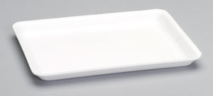 Foam Supermarket Heavy Duty Tray #9H.  12.25" x 9.25" x 0.75".  White Color.