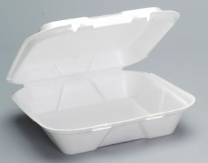 Genpak® Snap-It® Large Vented Hinged Containers. 9-1/4 X 9-1/4 X 3 in. White. 100/bag, 2 bags/case.