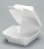 A Picture of product GNP-SN225 Genpak® Snap It™ Hinged-Lid Foam Food Container,  5-4/5x5-2/3x3-1/8, White, 125/Bag, 4/CT