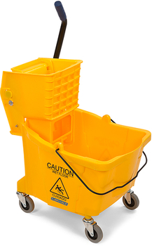 Flo-Pac® Mop Bucket with Side Press Wringer. 20.5 X 16.5 X 16.5 in. 35 qt. Yellow.