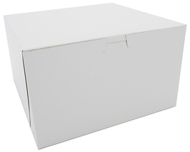 Paperboard Bakery Boxes. 10 X 10 X 6 in. White, 100/Case