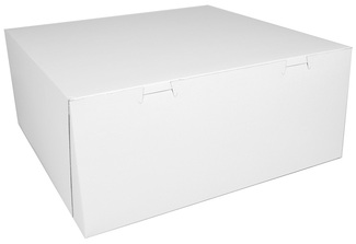 SCT® White Non-Window Bakery Box,  White, Paperboard,14 x 14 x 6, 50/Carton