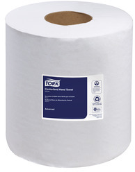 Tork Advanced 1-Ply Centerfeed Hand Towels. 7.7 in X 983.33 ft. White. 6 rolls.