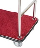 A Picture of product 963-120 Aarco Chrome Finish Luggage Cart with Clothing Rail. 72 X 43 5/8 X 26 in.