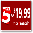 Label Pick 5 for $19.99 Mix & Match