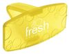 A Picture of product 528-411 Fresh Products Eco Bowl Clip Deodorizer. 4 X 2 X 2 in. Yellow. Citrus scent. 12 Clips/Box, 72 Clips/Case