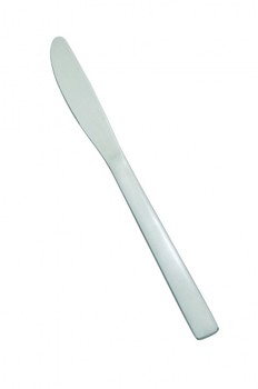 Winco Windsor Economy Dinner Knife.  18/0 stainless steel, medium weight. Dozen