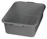 A Picture of product 972-639 Tablecraft Buss Tote Box, 7" Gray Undivided Box.