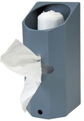 Can Liner Roll Bag Dispenser 4/Case Wall Mount Grey
