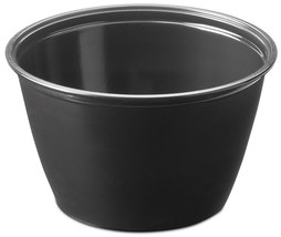 Soufflé Portion Cups. 4 oz. Black. 2500 count.