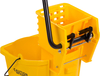 A Picture of product 963-116 Mop Bucket with Side Press Wringer. 18.5 X 16.5 X 16.5 in. 26 qt. Yellow.