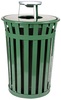 A Picture of product 963-143 Oakley Standard Trash Receptacle with Ash Urn. 28 X 36 in. 36 gal.