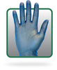A Picture of product 963-145 Powder Free Blue Vinyl Gloves. Size Small. Blue. 100 Gloves/Box, 10 Boxes/Case.