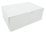 A Picture of product 964-610 Clay-Coated Kraft Paperboard Bakery Boxes. 11 X 8 X 4 in. White. 100/Case