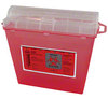 A Picture of product 963-044 Sharps Container. 12 1/2 X 11 1/2 X 5 1/2 in. 5 qt. Red.