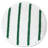 A Picture of product 982-003 Low Profile Scrub-Strip Carpet Bonnet, 17" Diameter, White/Green,
