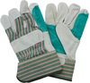 A Picture of product STZ-X7194 Gunn Cut Leather Gloves. Men's size. Pink and Green. 10 dozen.
