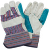 A Picture of product STZ-X7204 Gunn Cut Leather Gloves with Double Reinforced Palms and Forefingers. Men's Size. Red, Blue, and Black. 10 dozen.