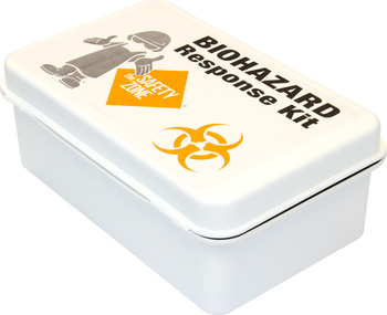 Blood Borne Pathogen Spill Cleanup Kit with Wall Mountable Handle. 12 per case.