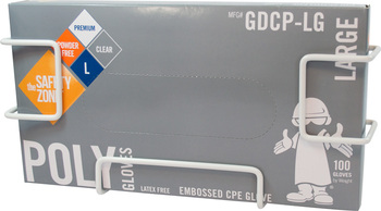 Wire Rack for GDSH & GDCP Pack Disposable Gloves.  Steel with White Finish.