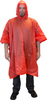 A Picture of product STZ-W0040 One Piece Rain Poncho with Hood and Side Snaps. Red.
